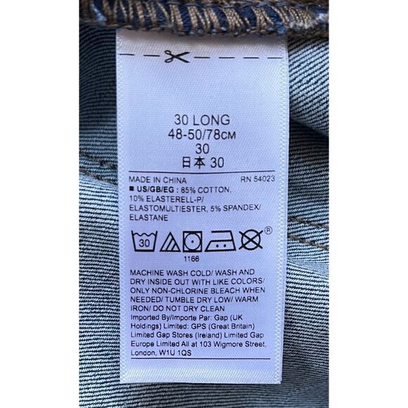NWT GAP Mid Rise True Skinny Super Slimming Jeans, Size 30L - Picture 11 of 16